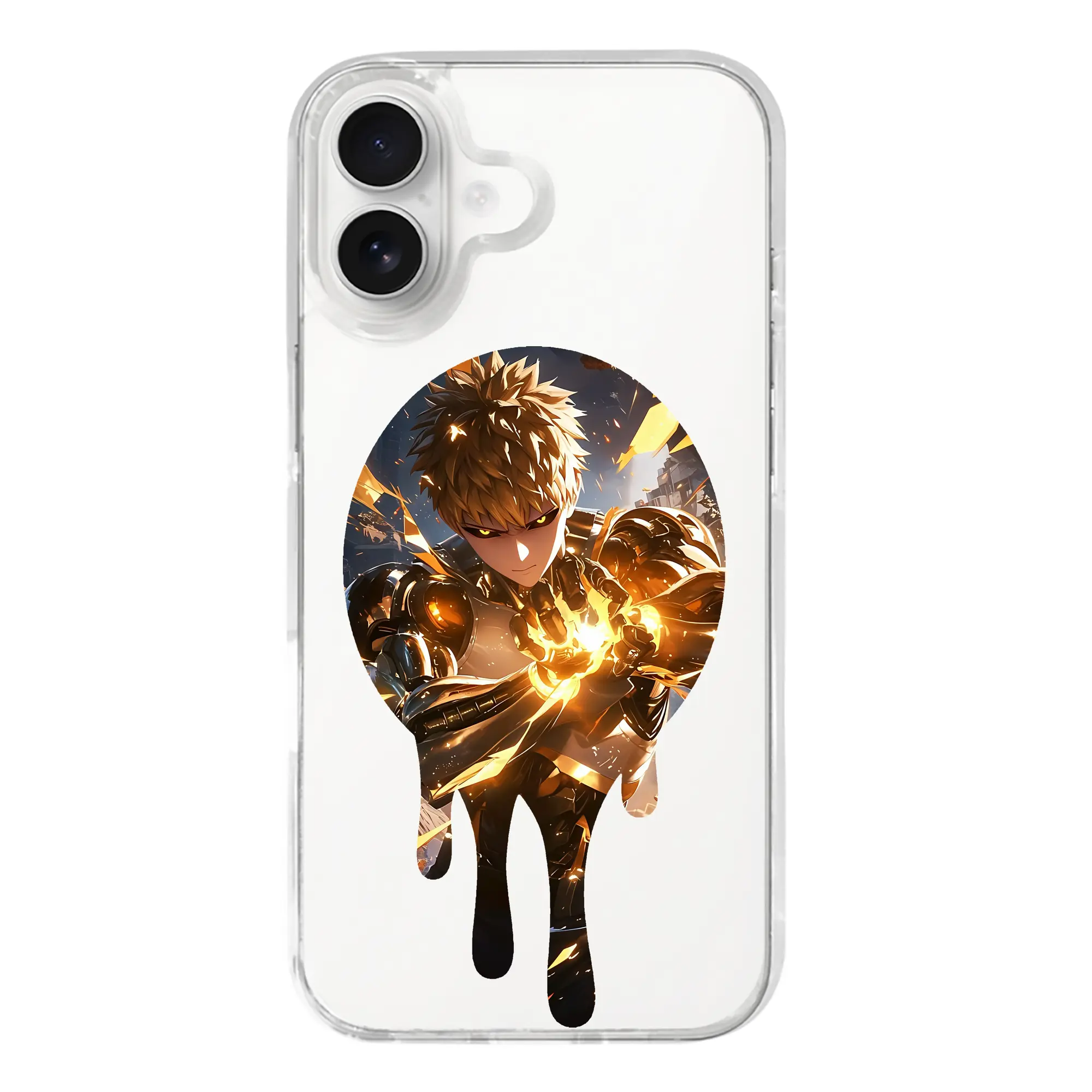 ワンパンマン グッズ ジェノス - iPhone 17シリーズ 透明スマホケース – 薄型・耐衝撃・精密フィット保護カバー